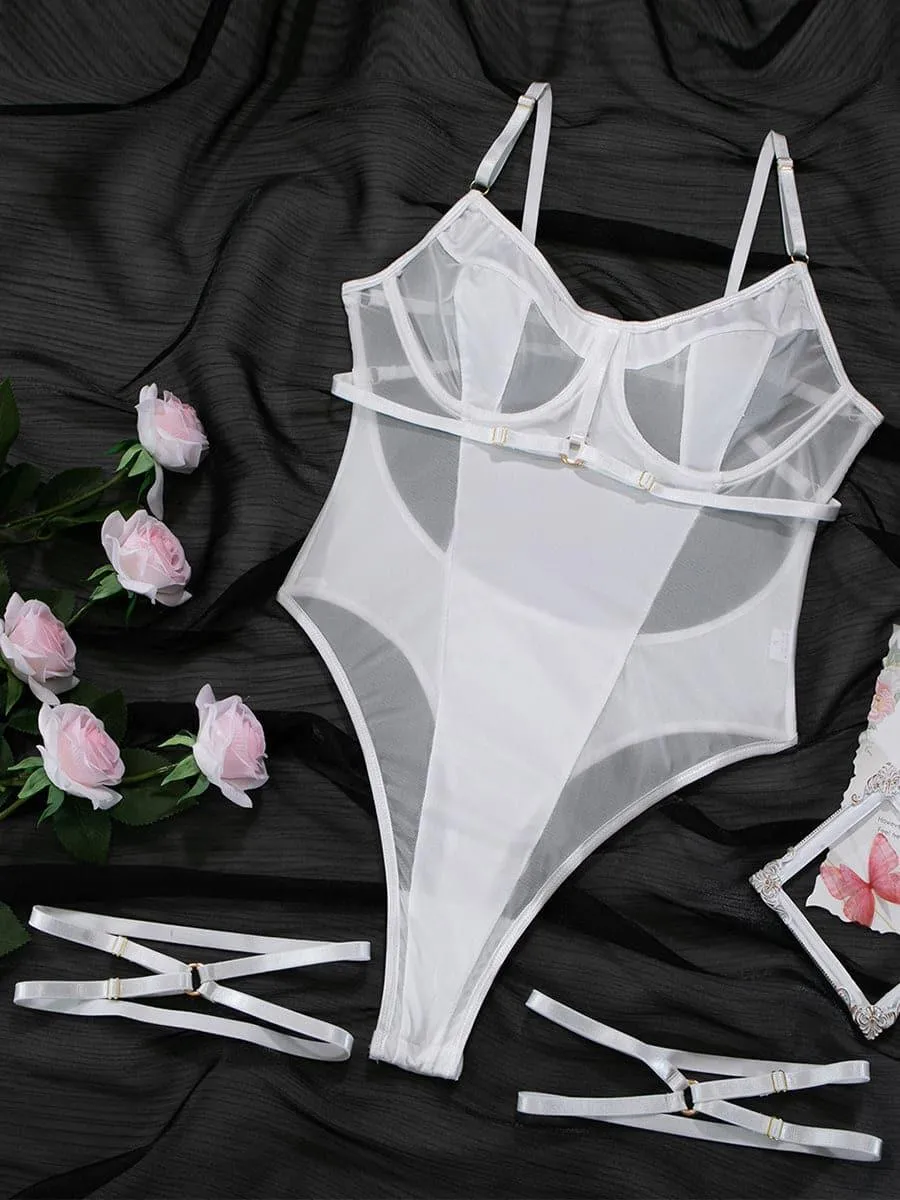 Mesh Patchwork Sexy Teddy MSL001