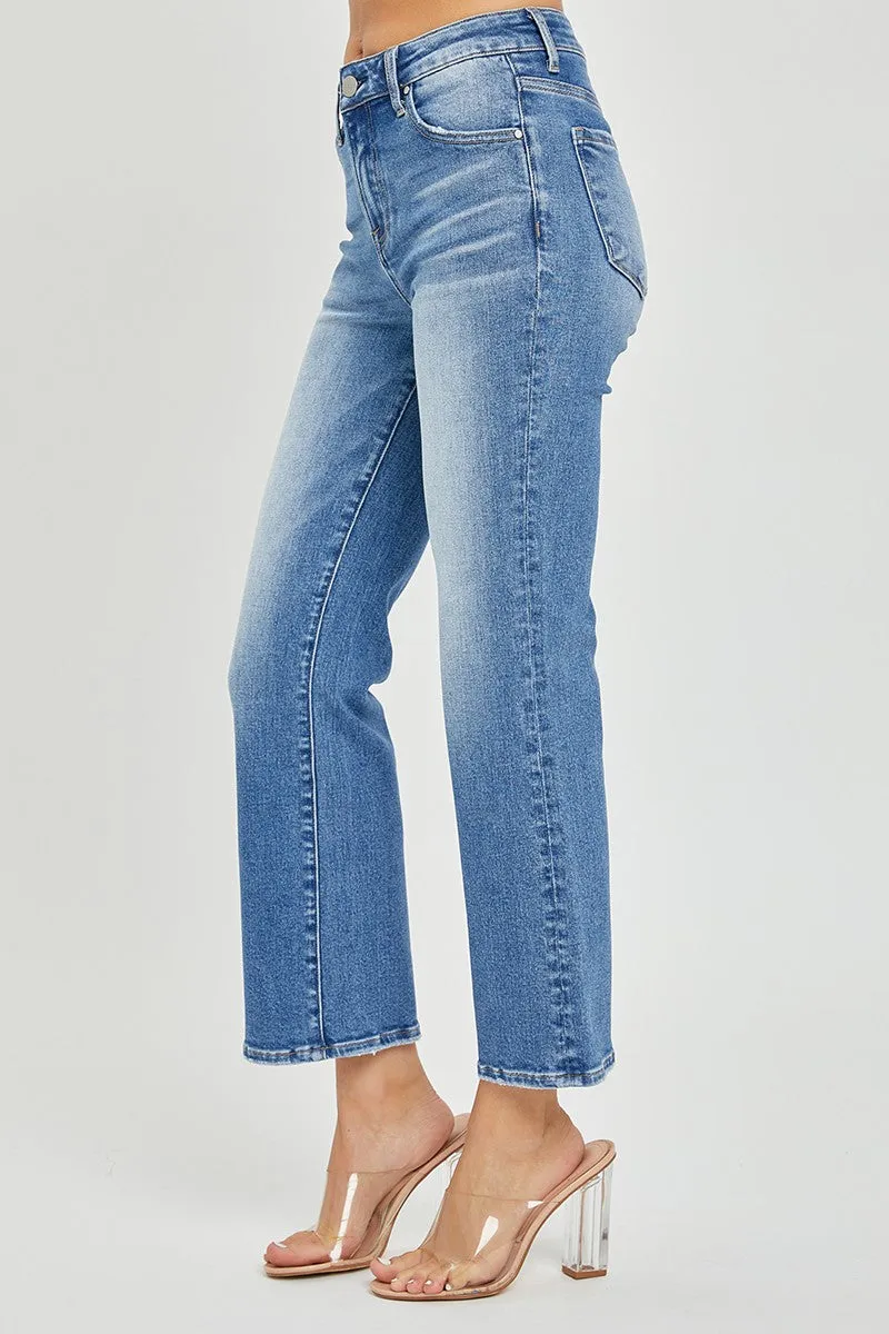 MID RISE CROPPED FLARE JEANS