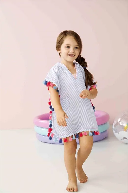 Mud Pie Kids Seersucker Tassel Cover-Up