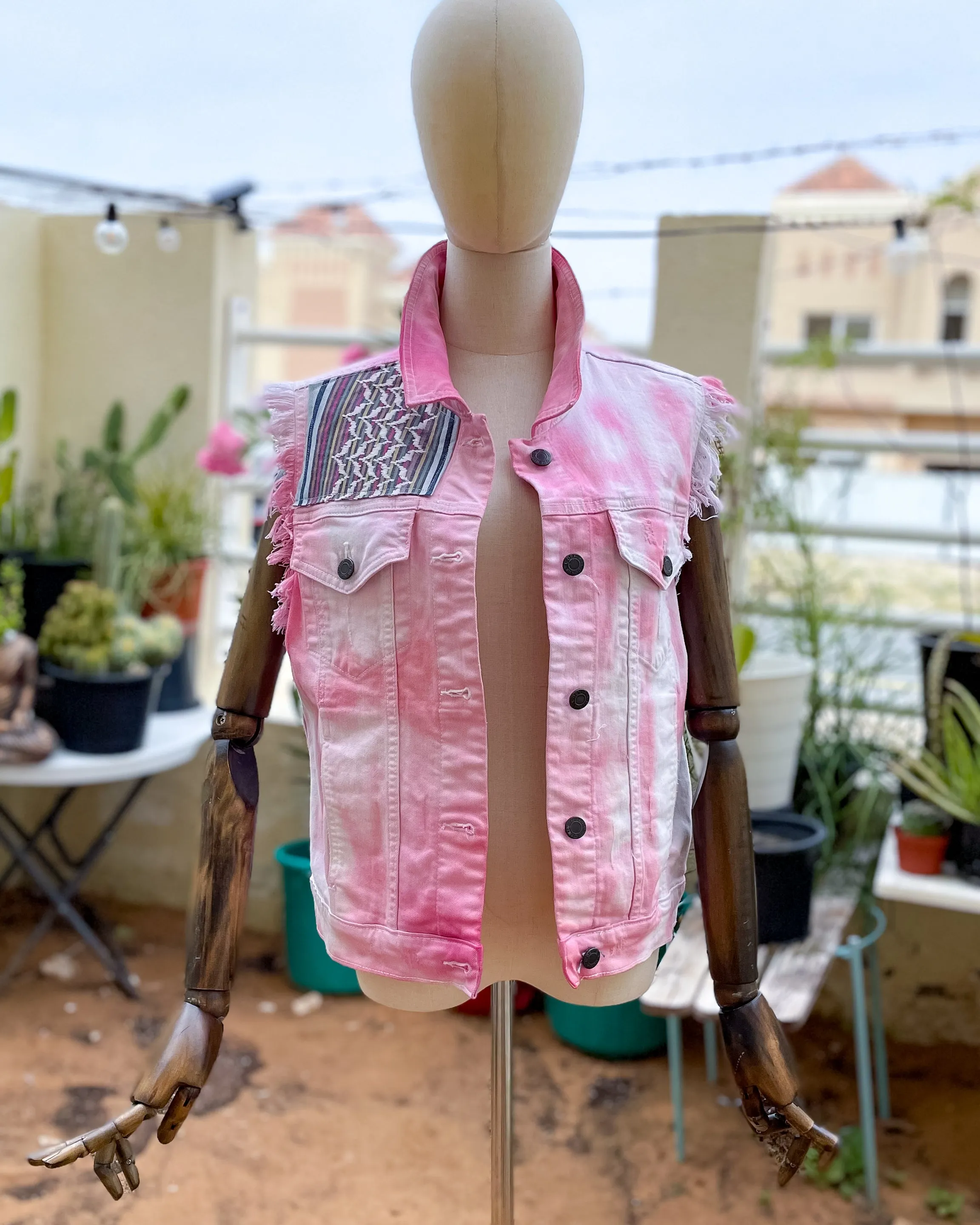 Nakba Key | Refashioned Denim Vest