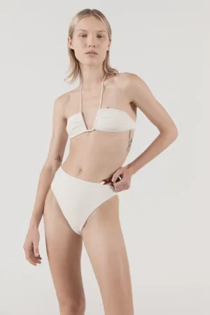 Neal Halter Top Bouclê - Ecru