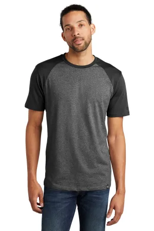 New Era  Heritage Blend Varsity Tee. NEA107 Black/ Black Twist