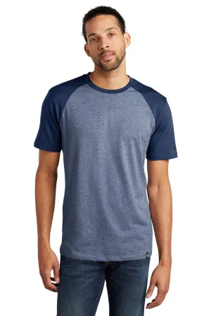 New Era  Heritage Blend Varsity Tee. NEA107 Dark Royal/ Dark Royal Twist
