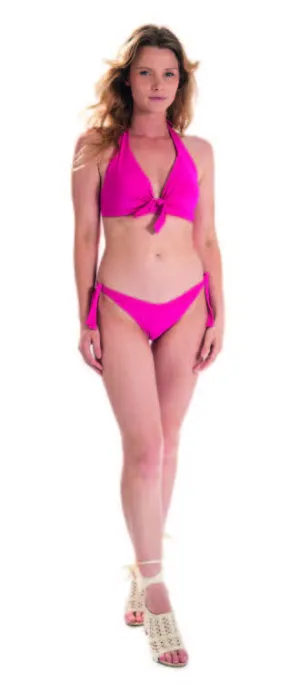Nicole Olivier Abaca Padded Halter Bikini Set