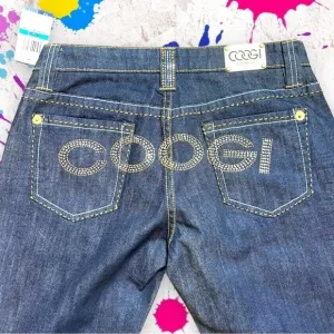 NWT Women’s COOGI Rhinestone Embellished Dark Jeans - Size 9/10