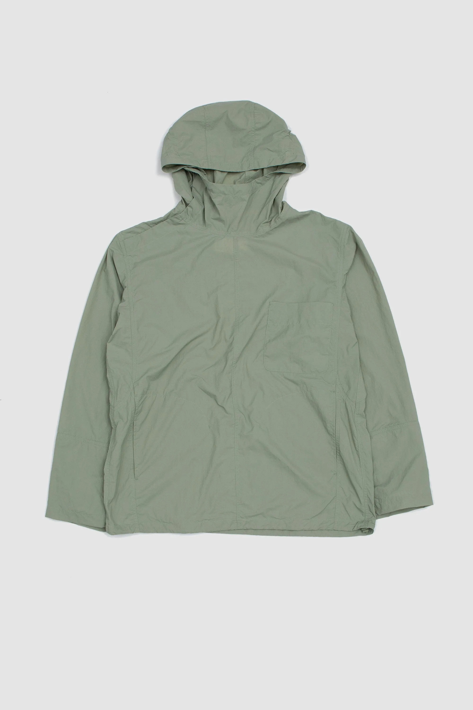 Nylon Hooded Shirting Jacket Olive