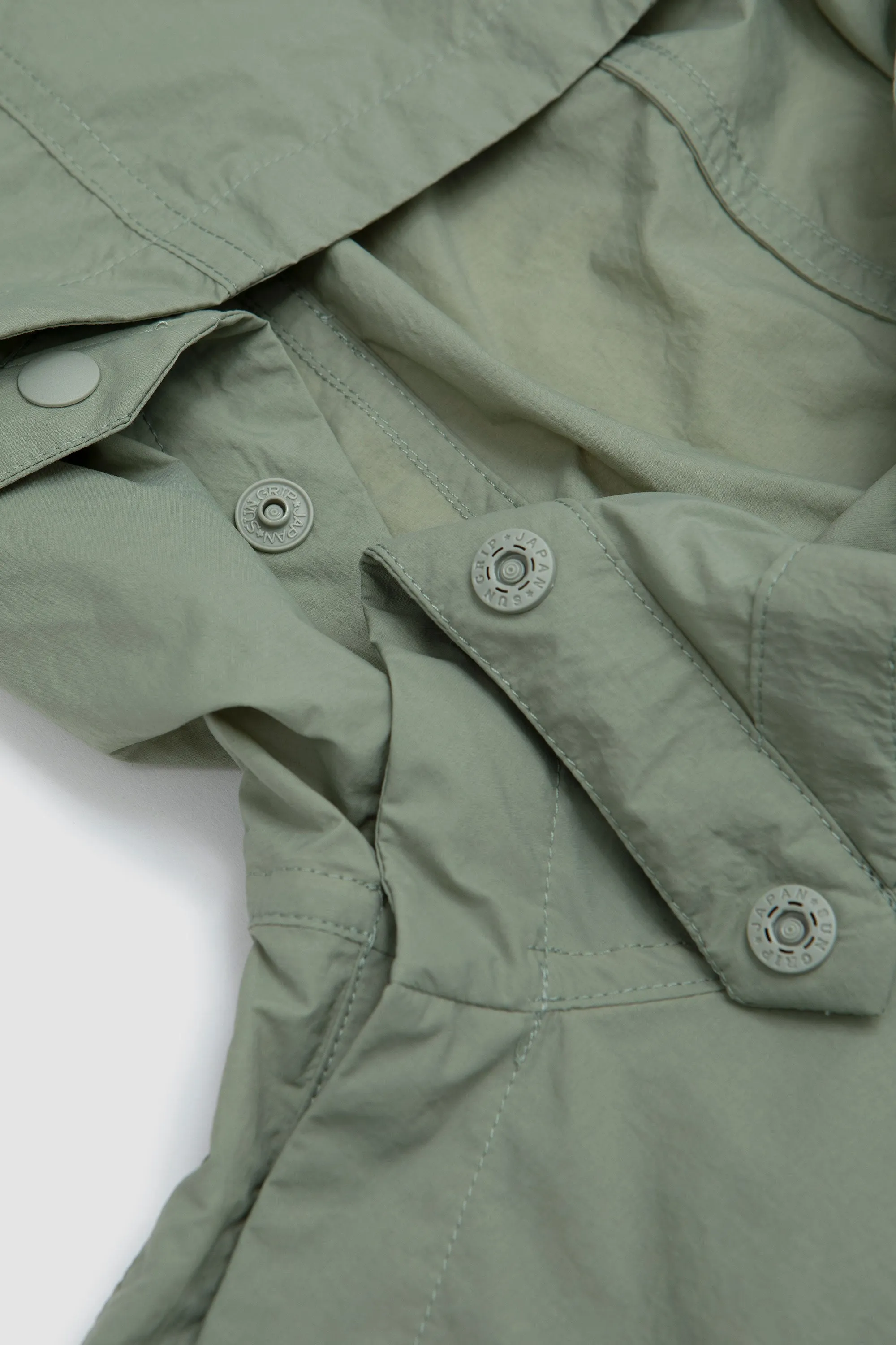 Nylon Hooded Shirting Jacket Olive