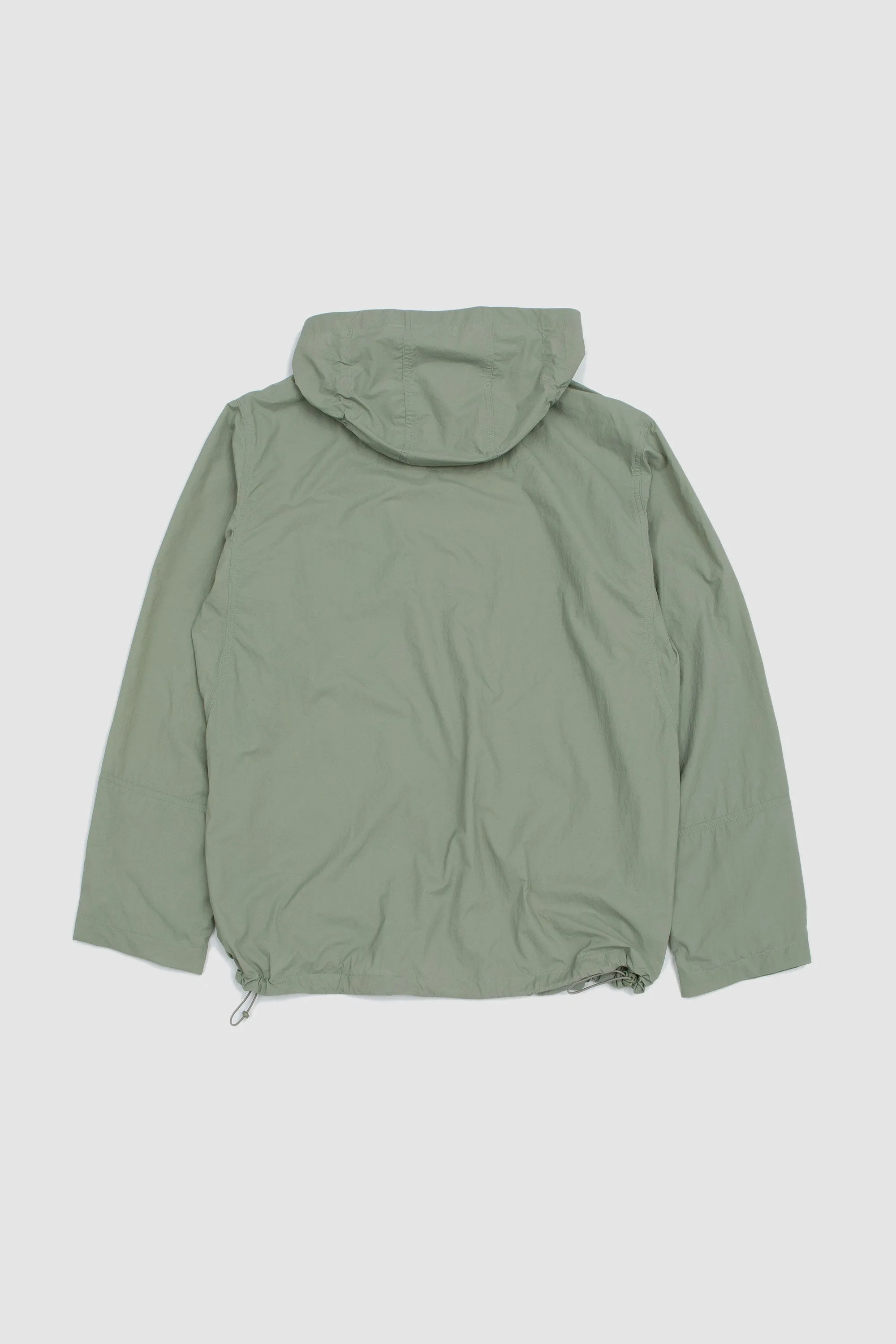 Nylon Hooded Shirting Jacket Olive