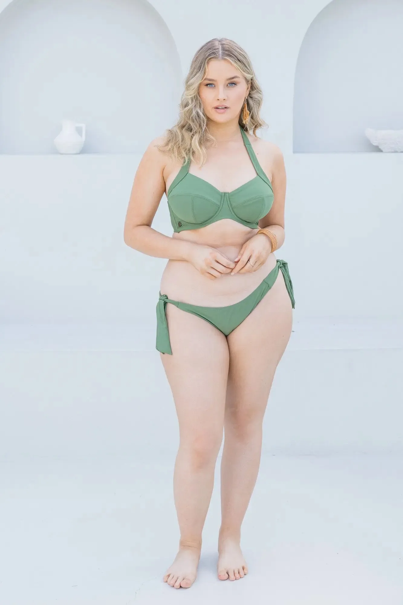 Olive Underwire Halter