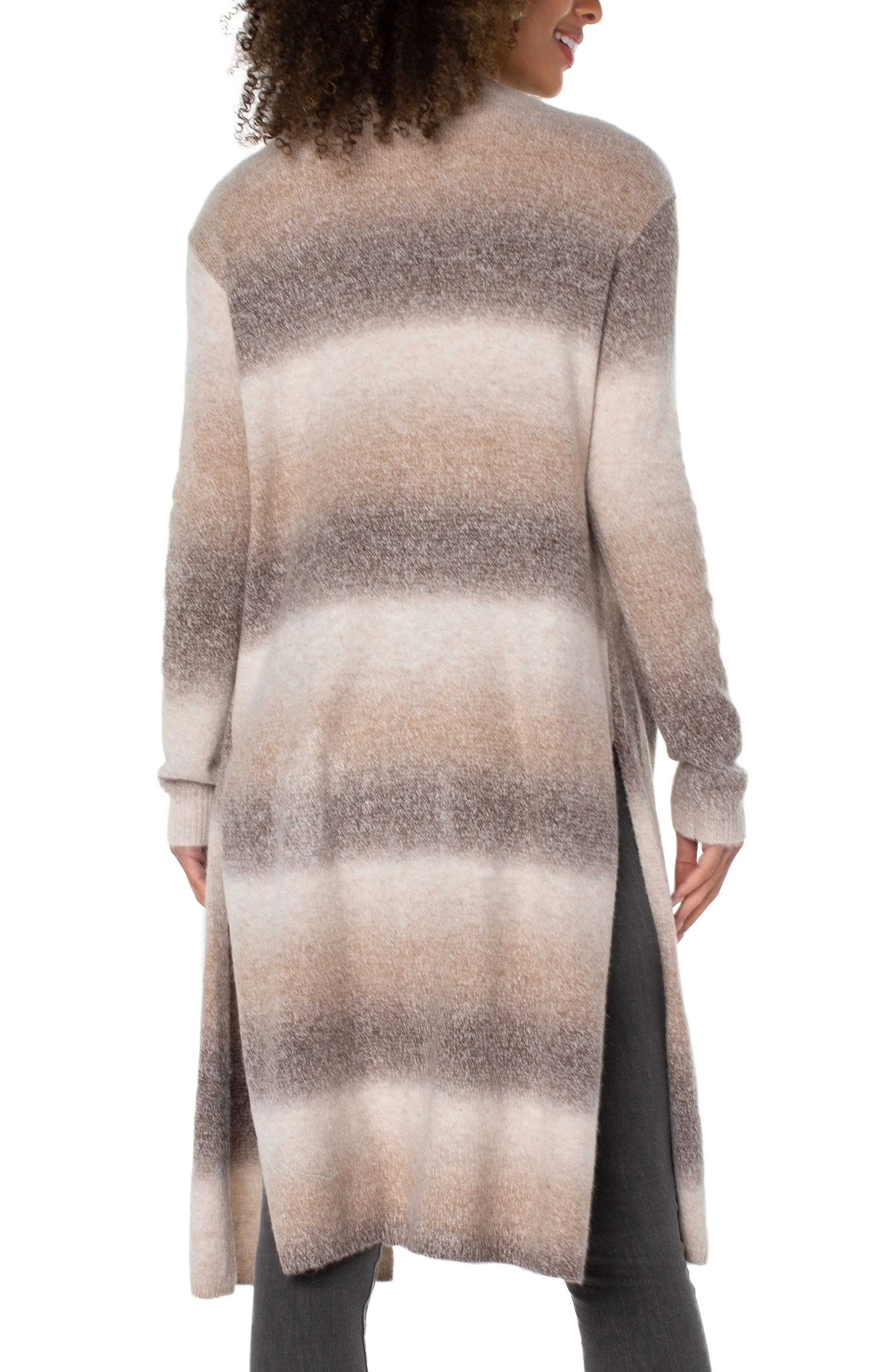 Open Front Long Line Cardigan Sweater