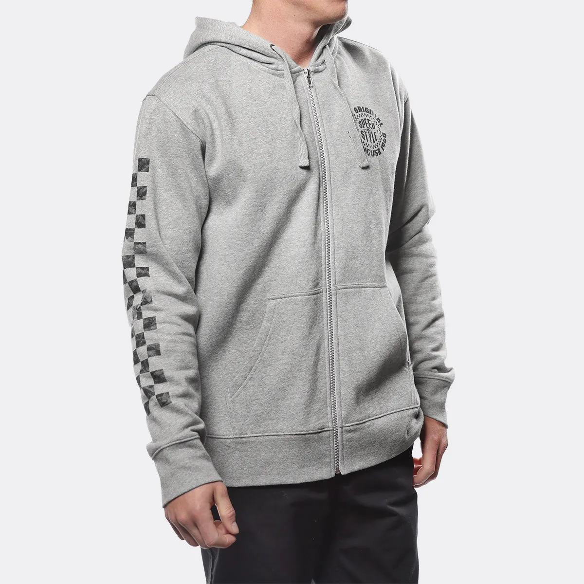 Origin Hooded Zip-Up - Heather Gray