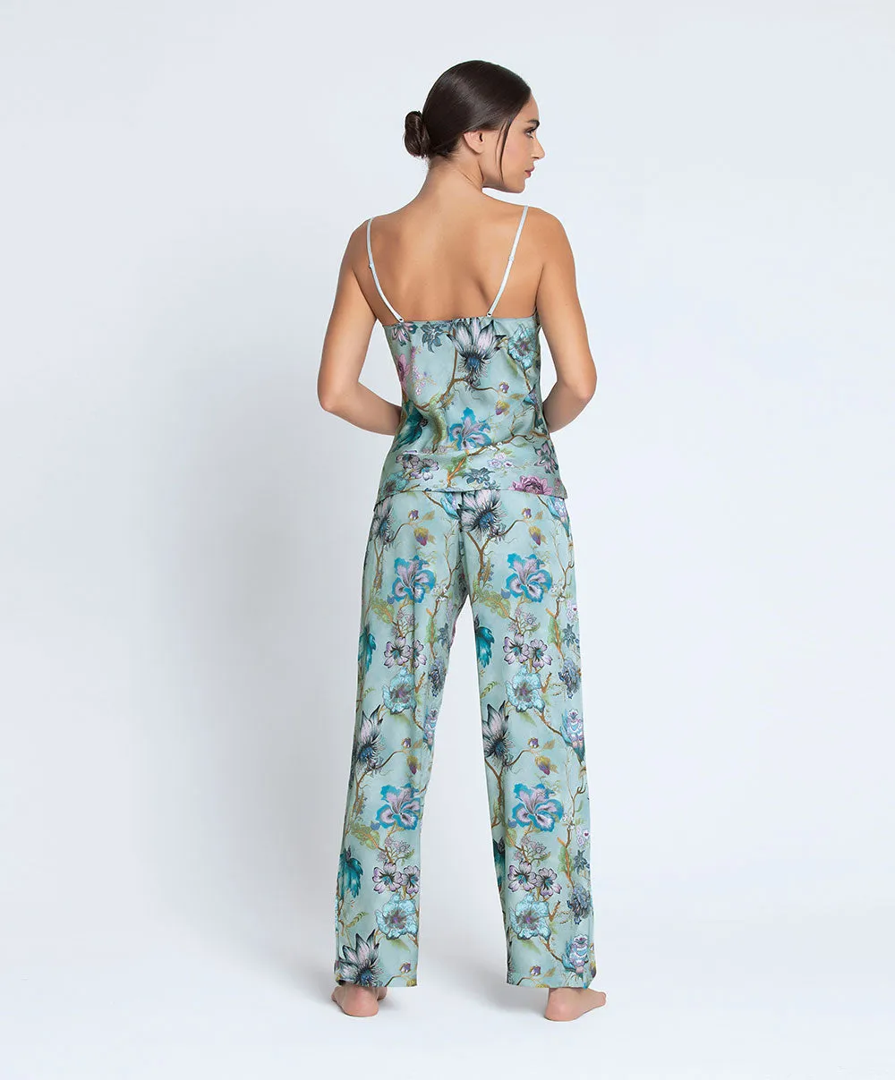 Pantalon en satin de viscose