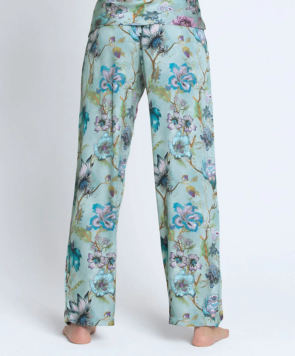Pantalon en satin de viscose
