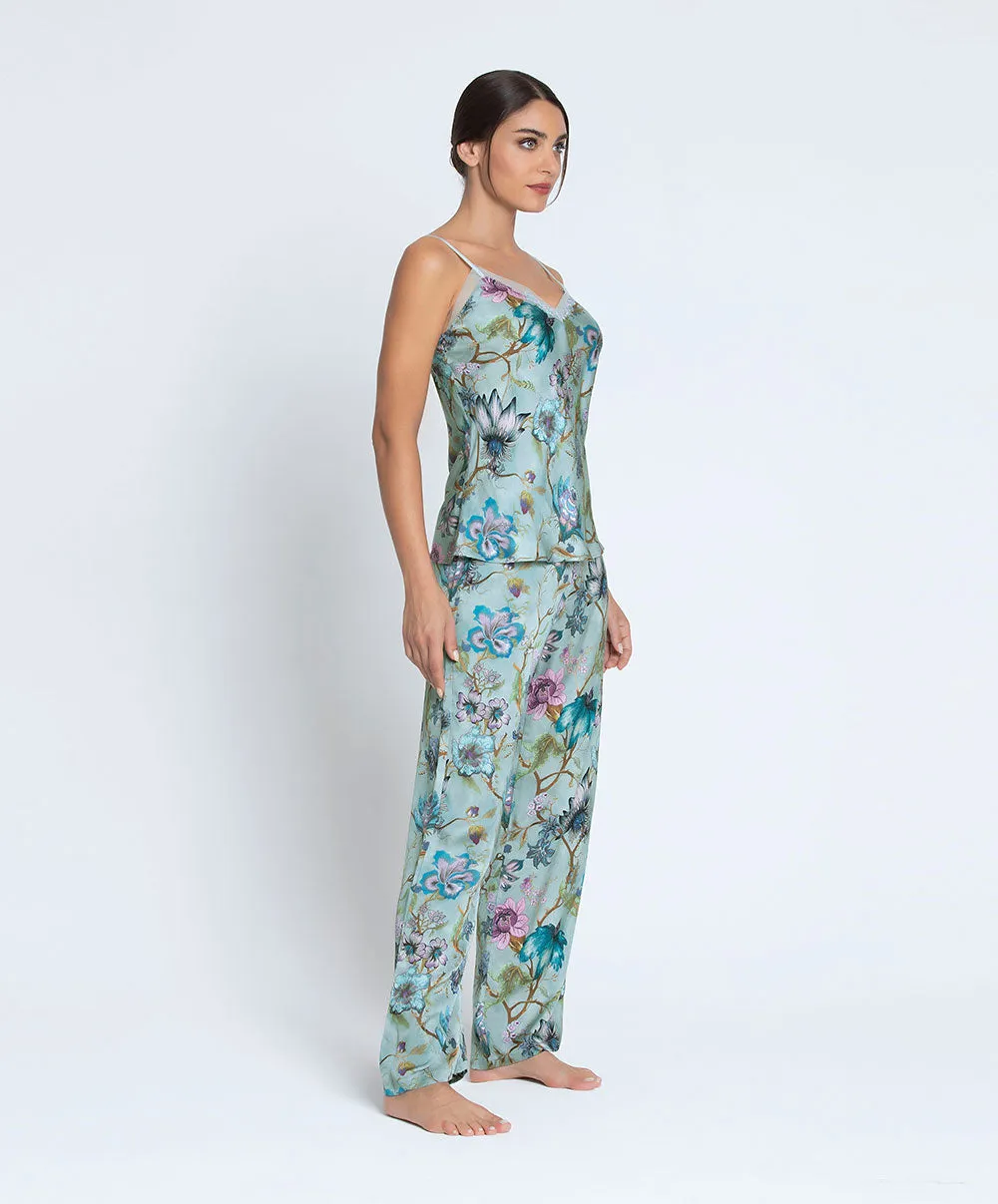 Pantalon en satin de viscose