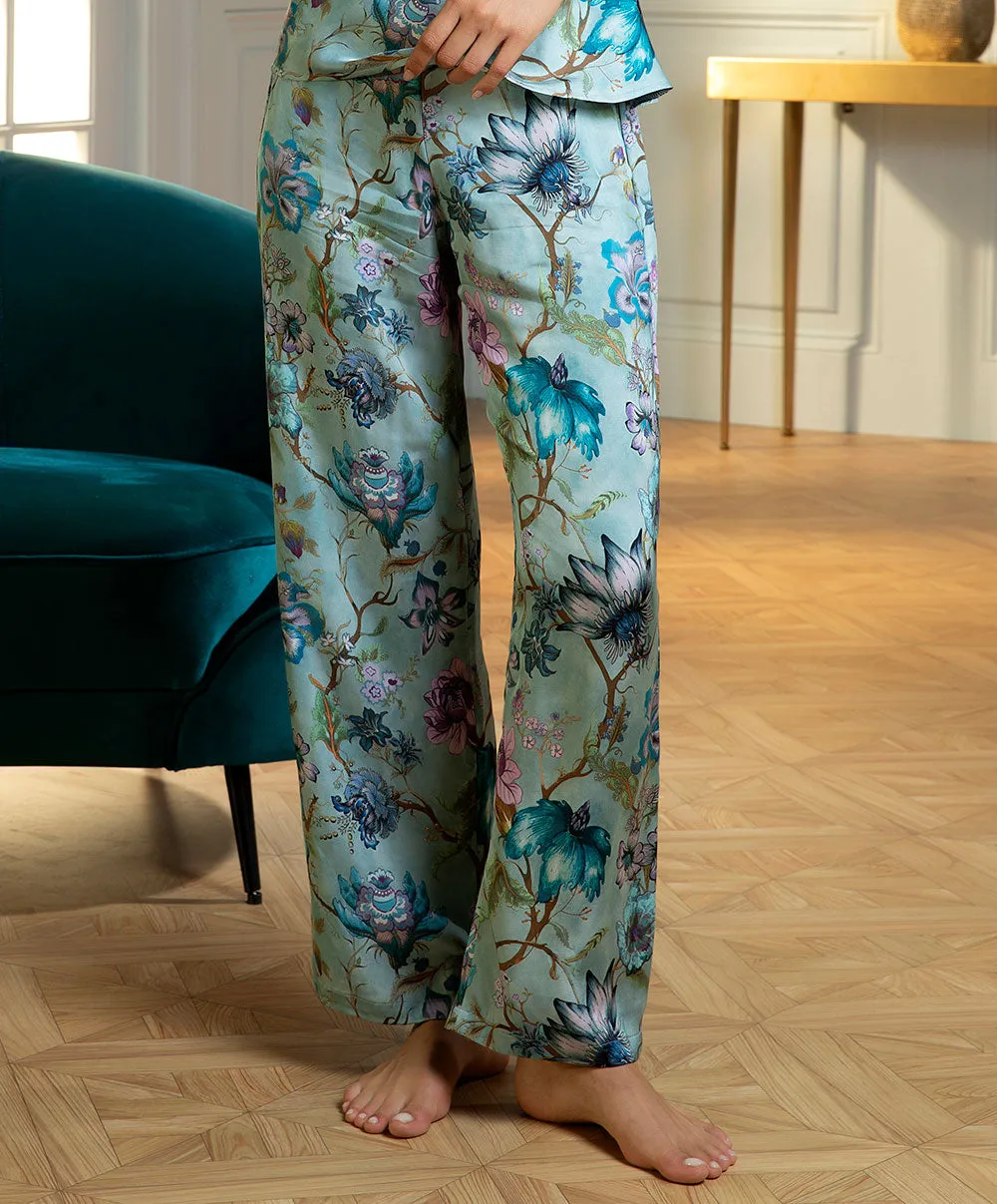 Pantalon en satin de viscose