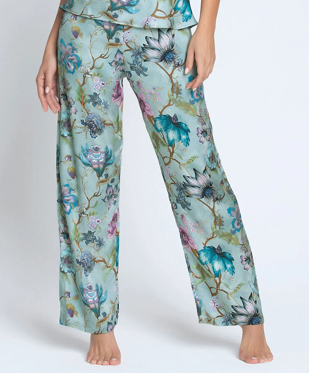 Pantalon en satin de viscose