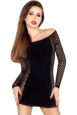 Passion BS025 Mesh Dress Black