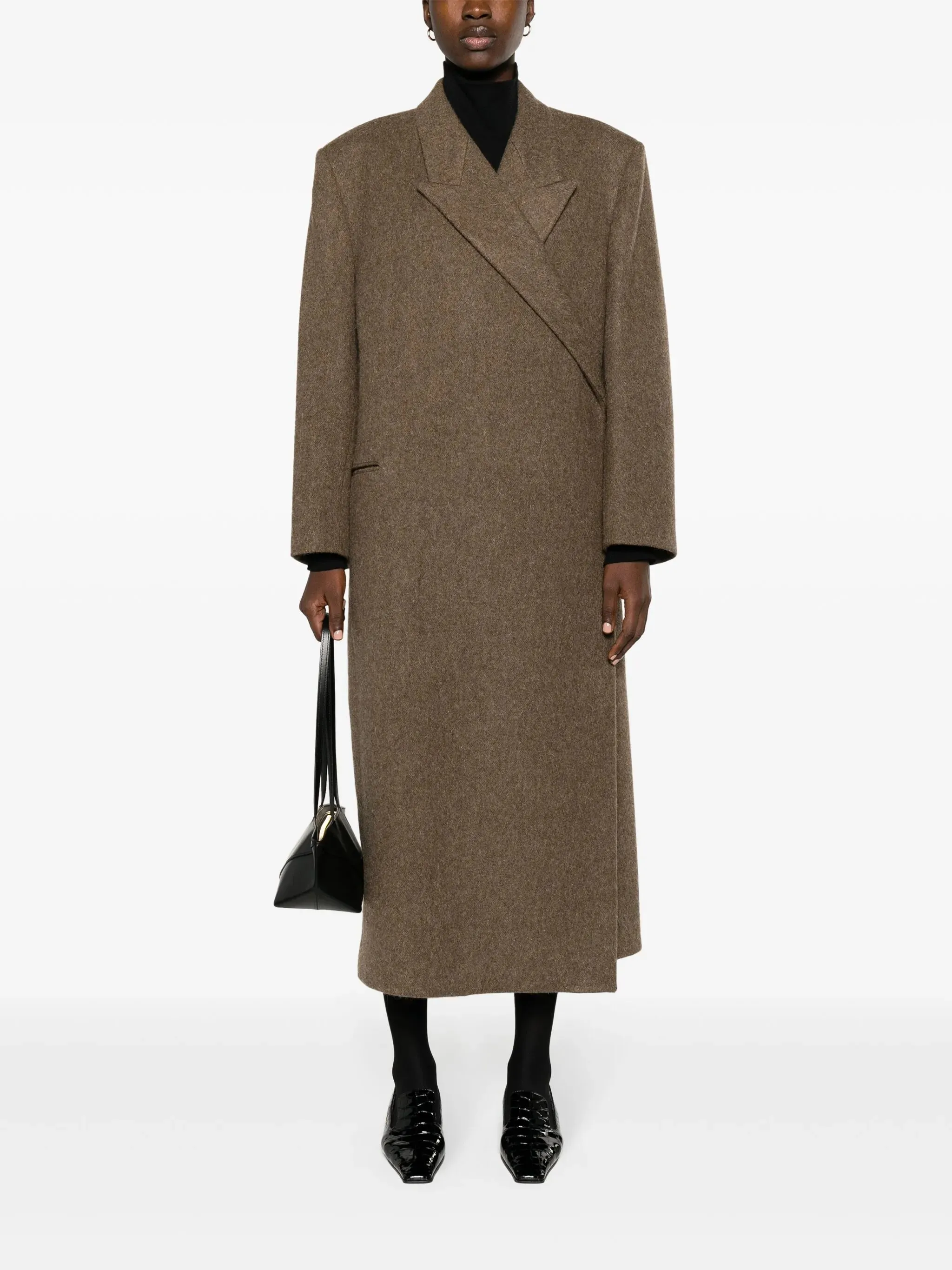 peak-lapels Buy-one-get-one-free wool High-value coat