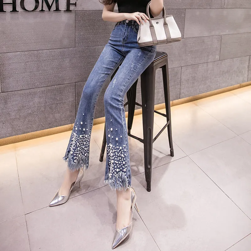 Pearl flared jeans