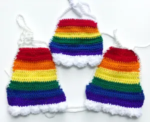 Rainbow Fringe Halter Top