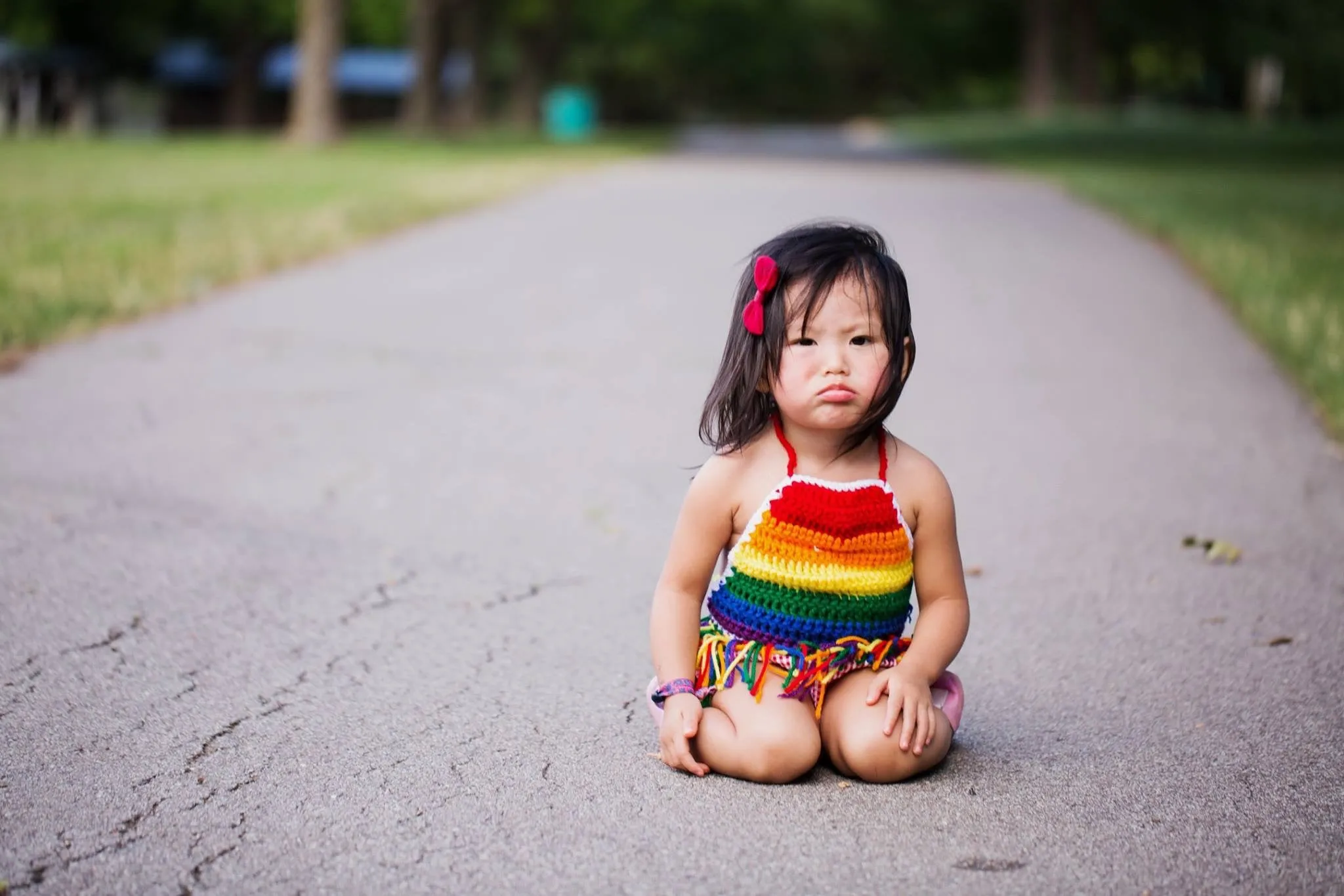 Rainbow Fringe Halter Top