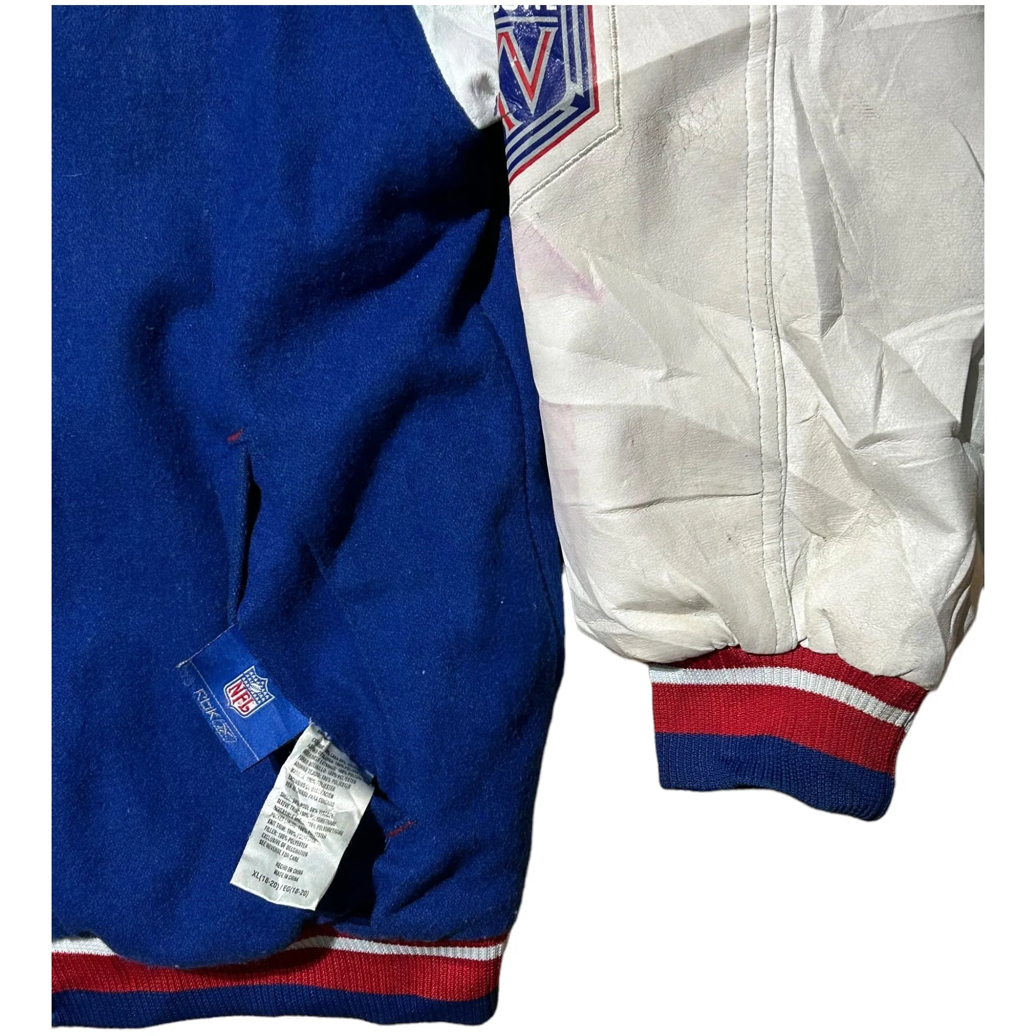 Reebok Vintage Official NFL New York Giants Super Bowl Varsity Jacket