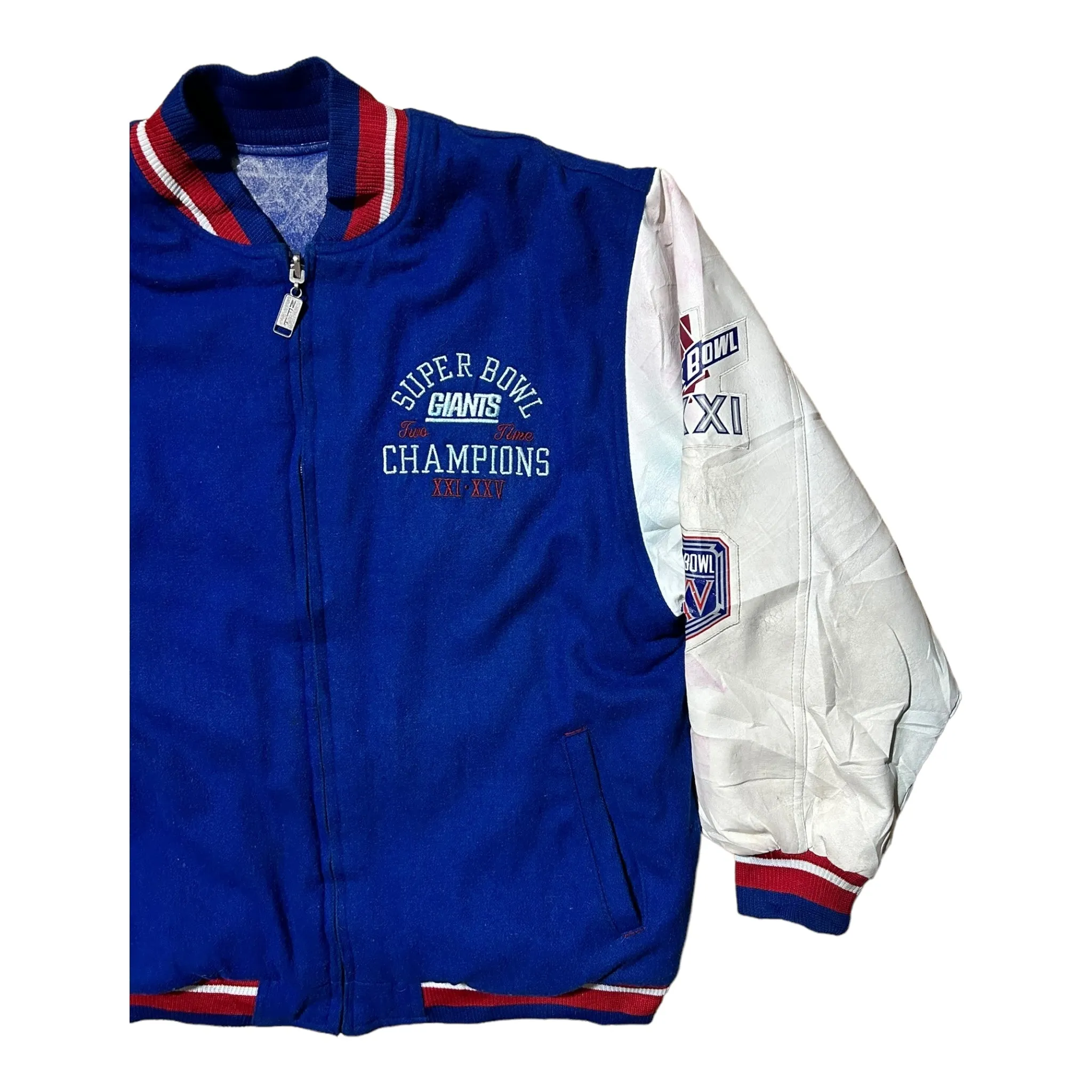 Reebok Vintage Official NFL New York Giants Super Bowl Varsity Jacket