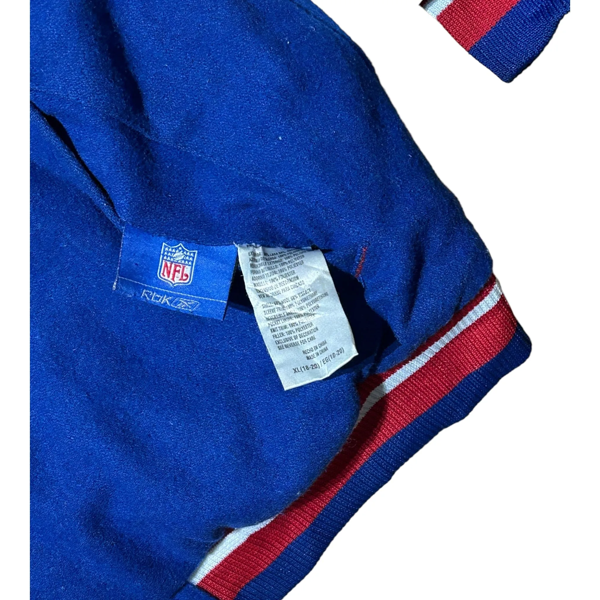 Reebok Vintage Official NFL New York Giants Super Bowl Varsity Jacket