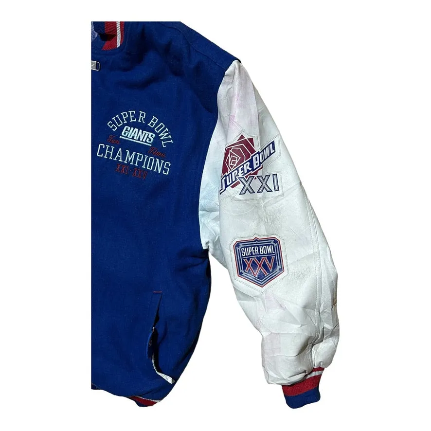 Reebok Vintage Official NFL New York Giants Super Bowl Varsity Jacket