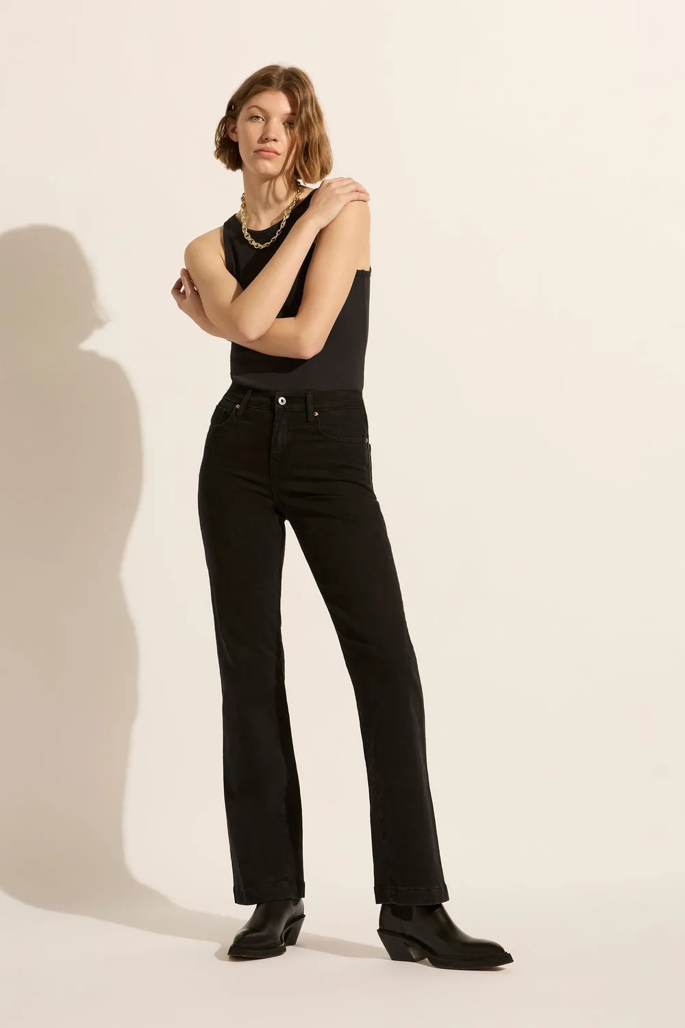 Ren High Flare Jean Black