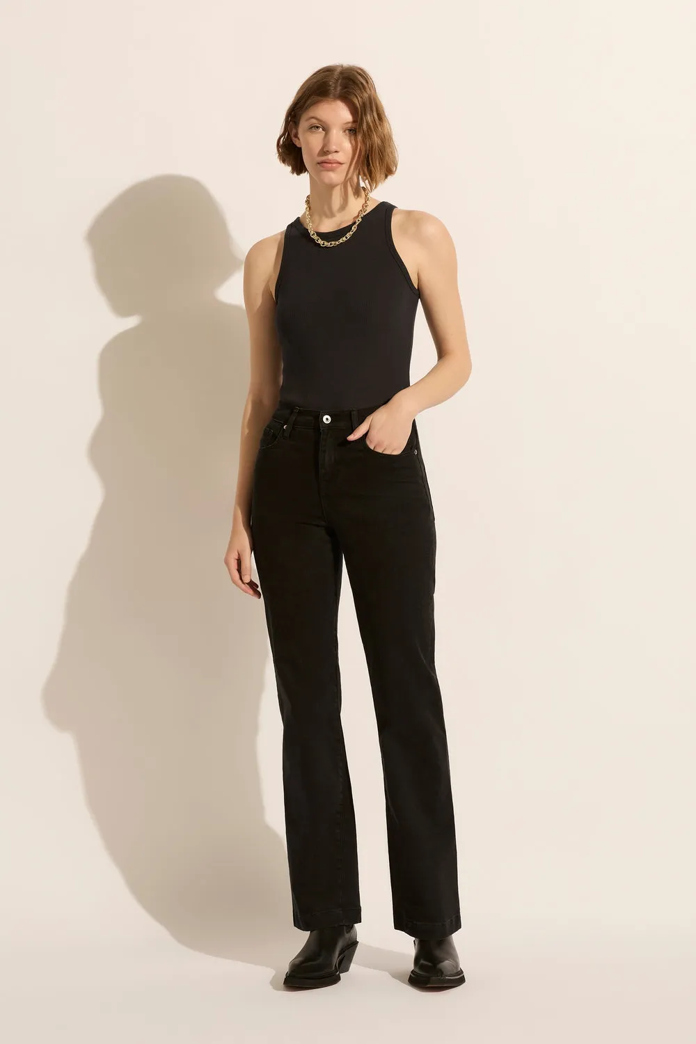 Ren High Flare Jean Black