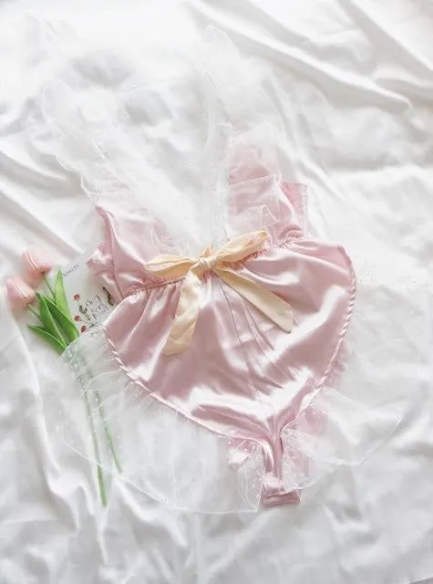 Satin Babydoll Lingerie Set