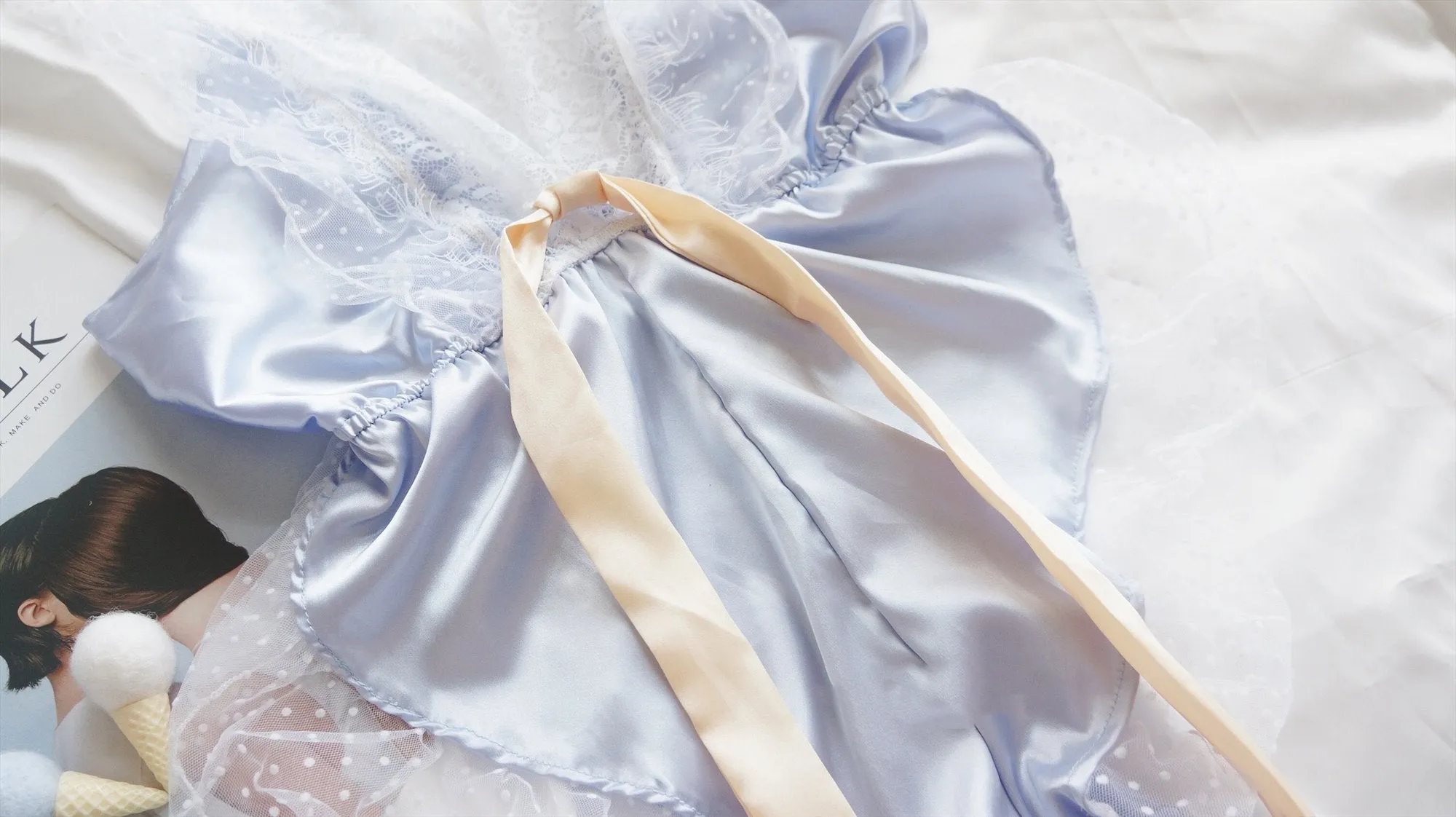 Satin Babydoll Lingerie Set