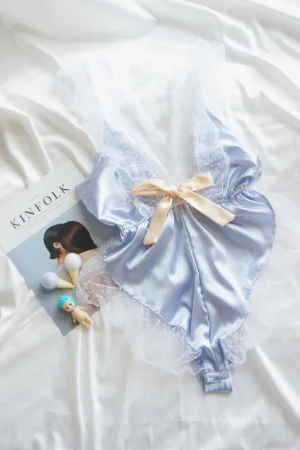 Satin Babydoll Lingerie Set