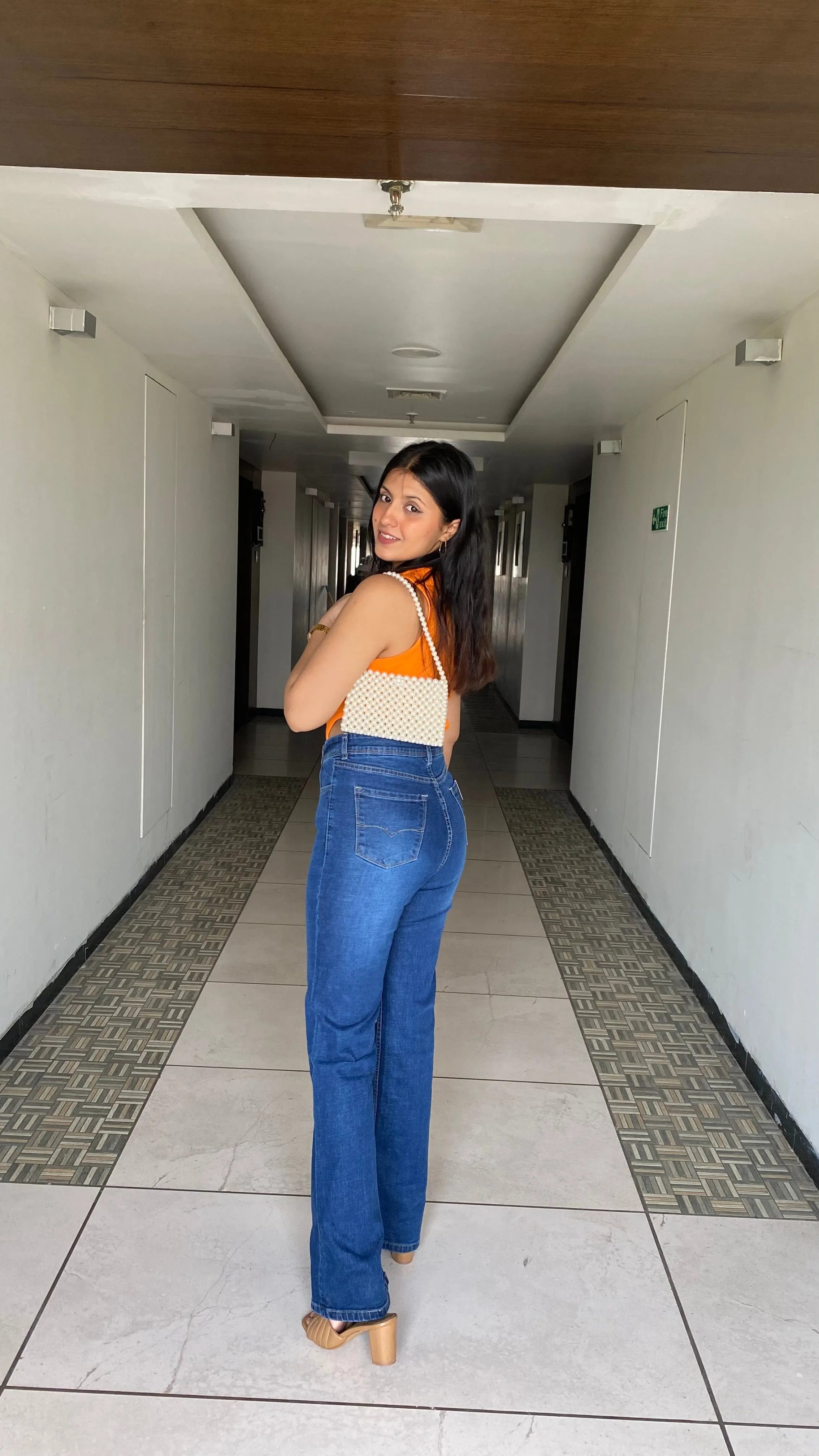 SFK Highwaist Premium Flared Jean Dark blue