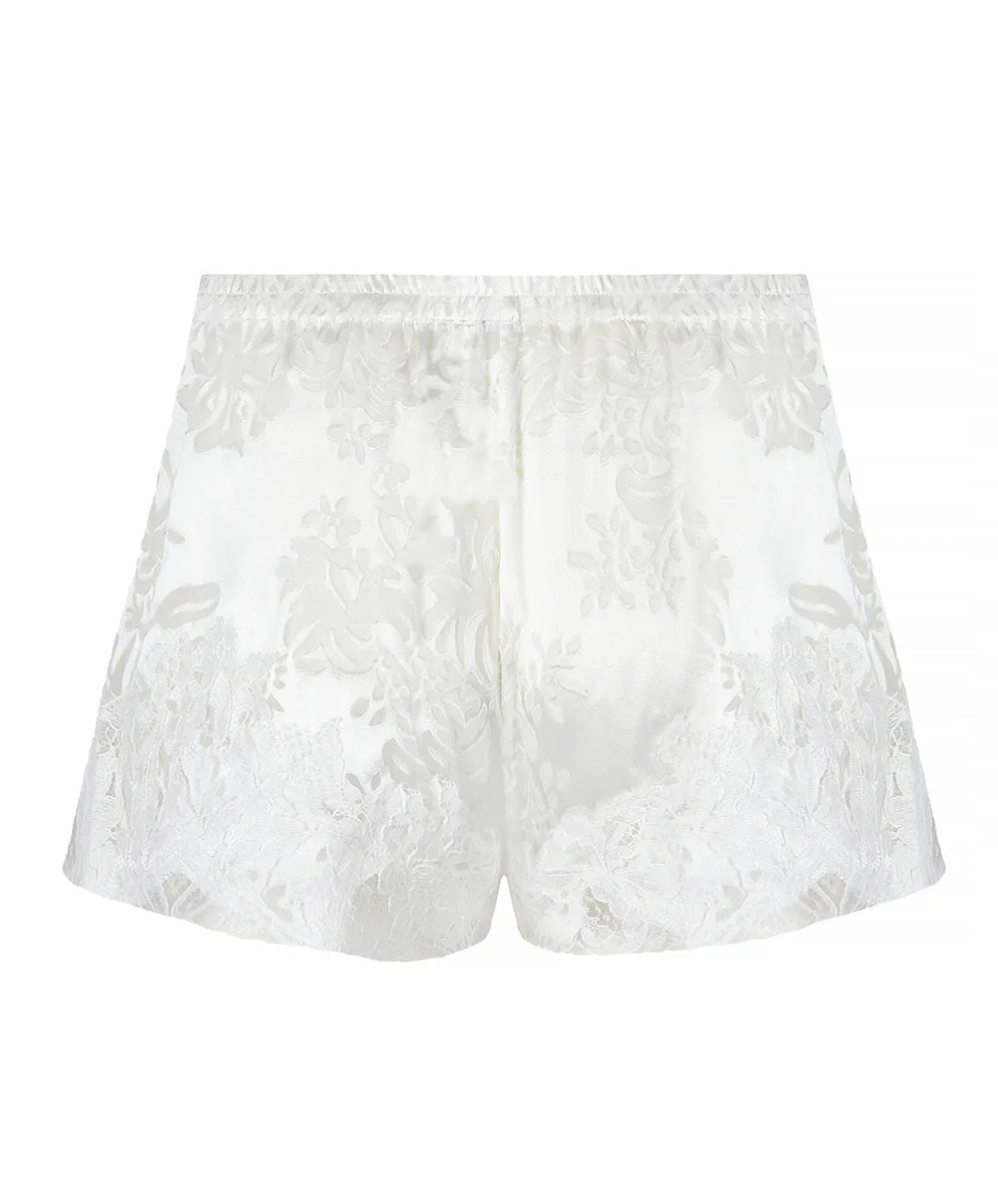 Short en soie et viscose