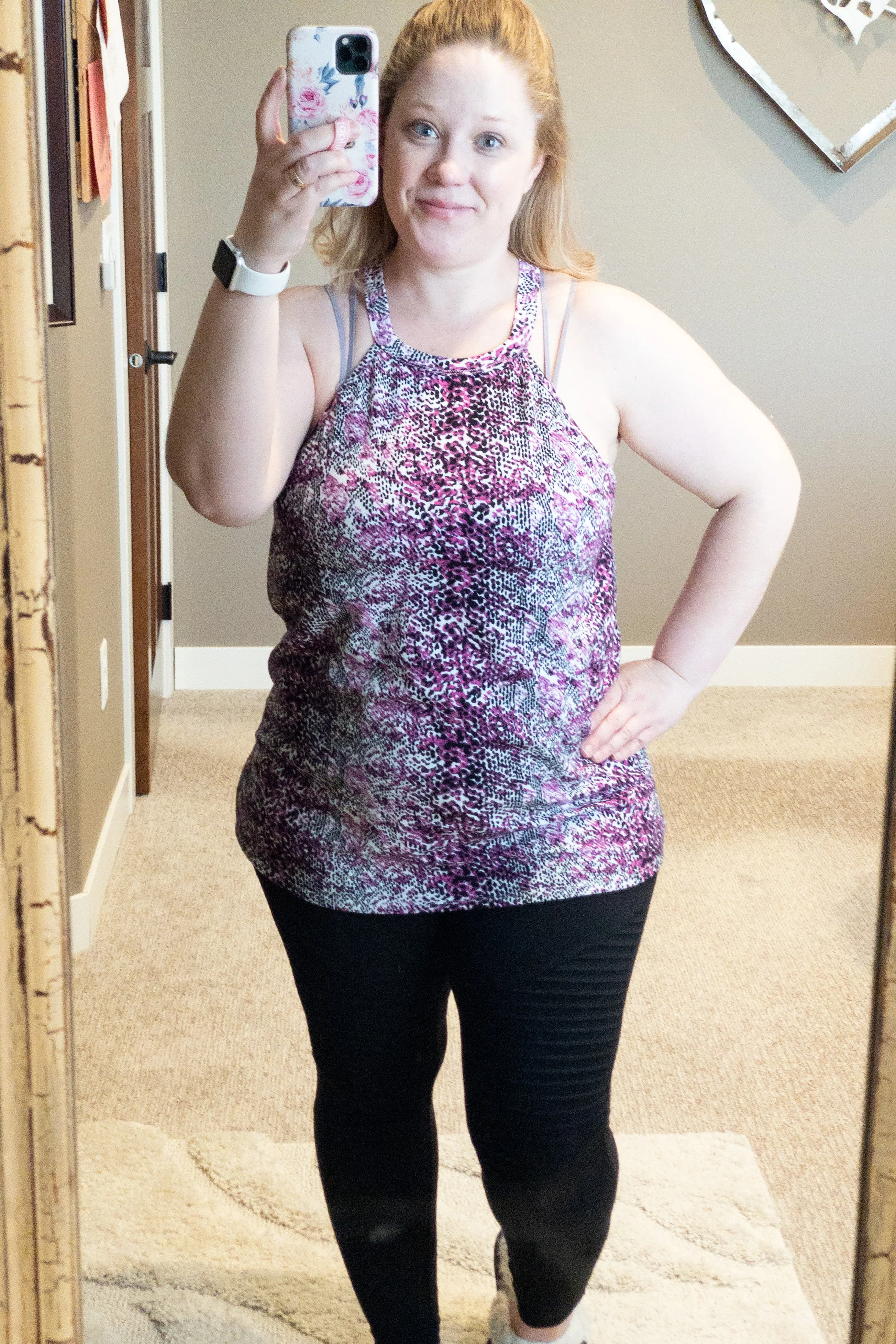 Snake Print Halter Top in Fuchsia