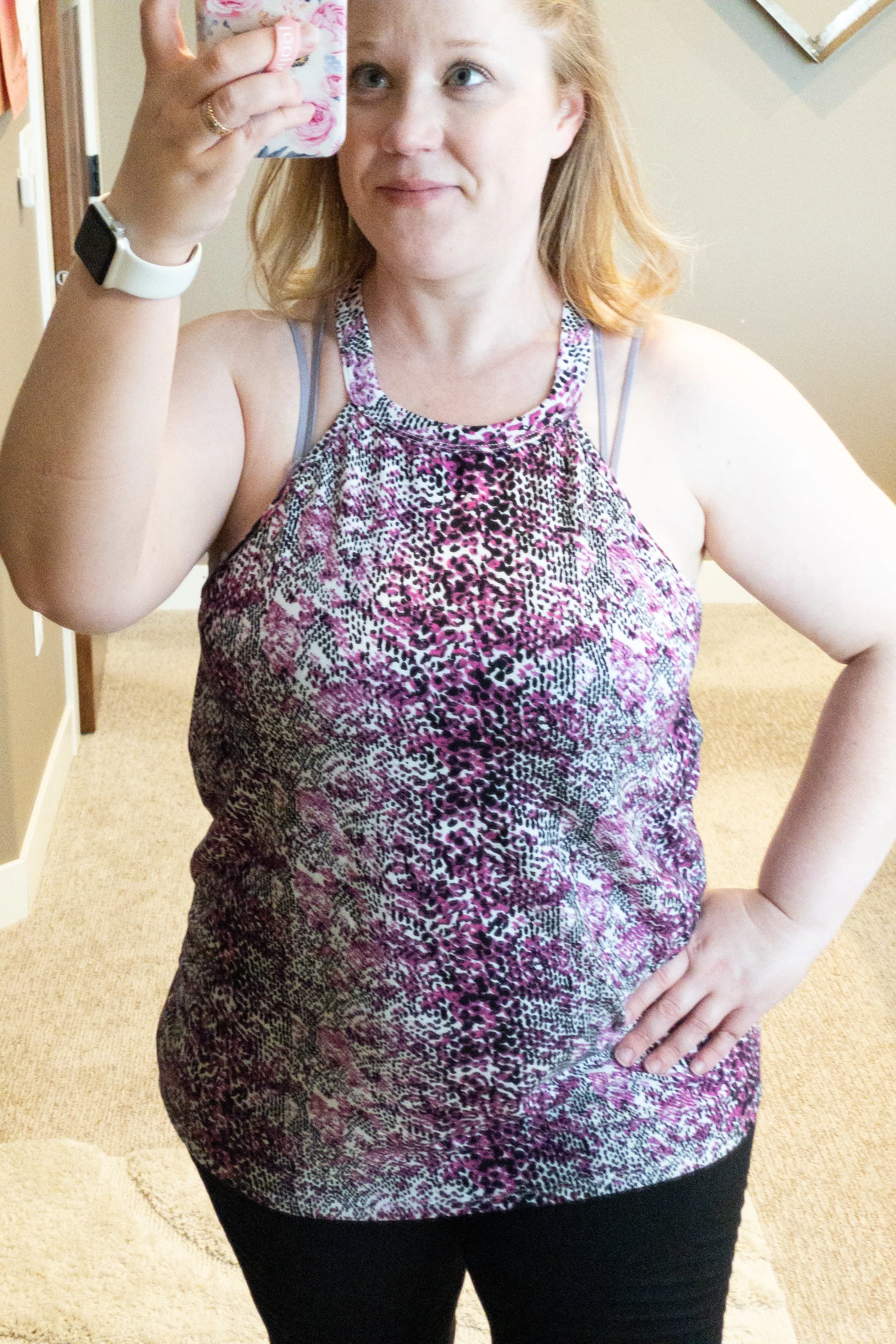 Snake Print Halter Top in Fuchsia