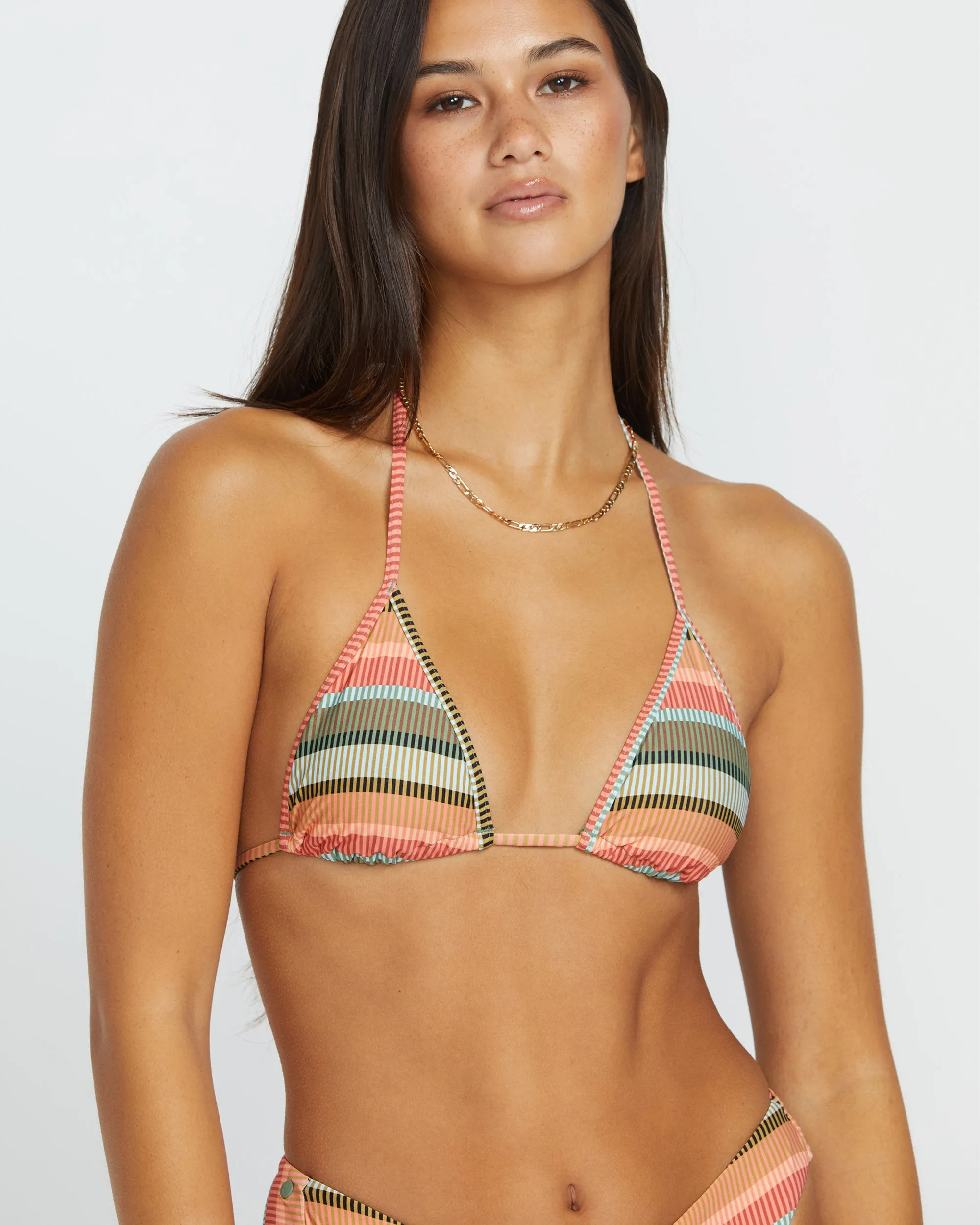 Sol Song Slide Triangle Bikini Top - MULTI
