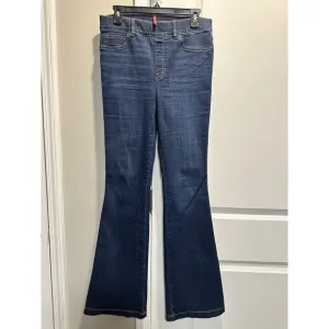 Spanx Jeans Elastic Waist High Rise Flare Medium