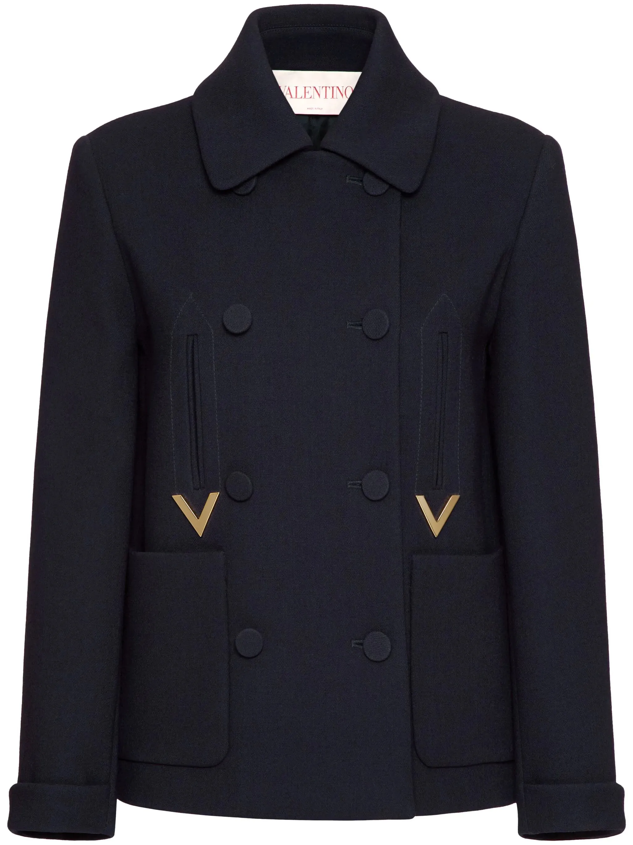 Stable wool-blend logo-plaque coat virgin All-inclusive selection