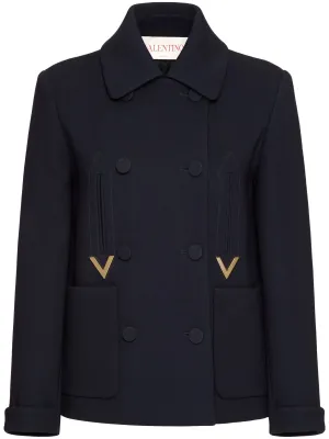 Stable wool-blend logo-plaque coat virgin All-inclusive selection