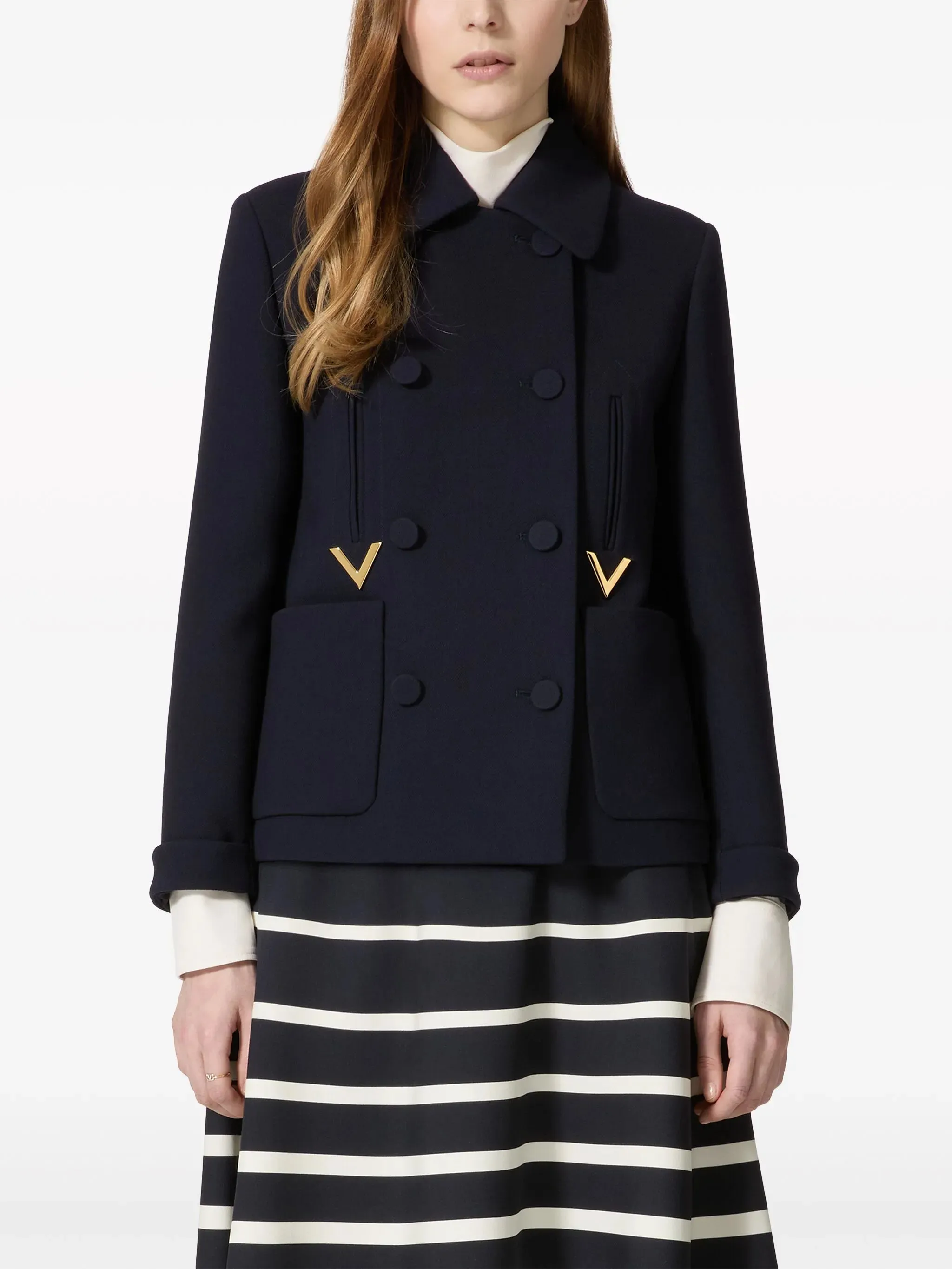 Stable wool-blend logo-plaque coat virgin All-inclusive selection