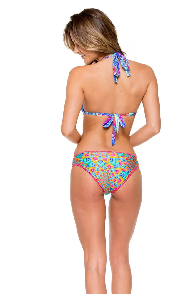 STAR GIRL - Triangle Halter Top & Full Bottom • Multicolor