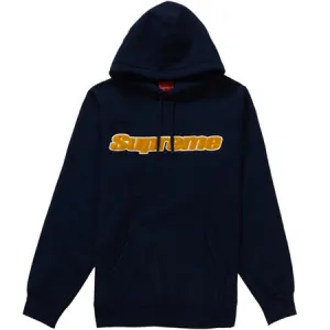 Supreme Chenille Hooded Sweatshirt- Blue