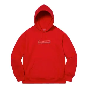 Supreme KAWS Chalk Logo Hooded Sweatshirt- Red