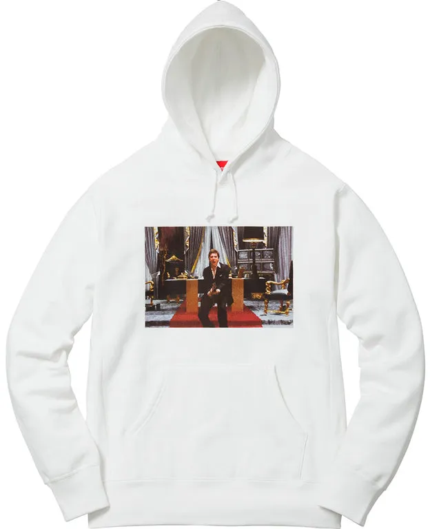 Supreme Scarface Friend Hooded  Sweatshirt- White