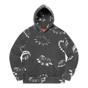 Supreme Studded Collars Hooded Sweatshirt- Black