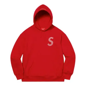 Supreme Swarovski® S Logo Hooded Sweatshirt- Red