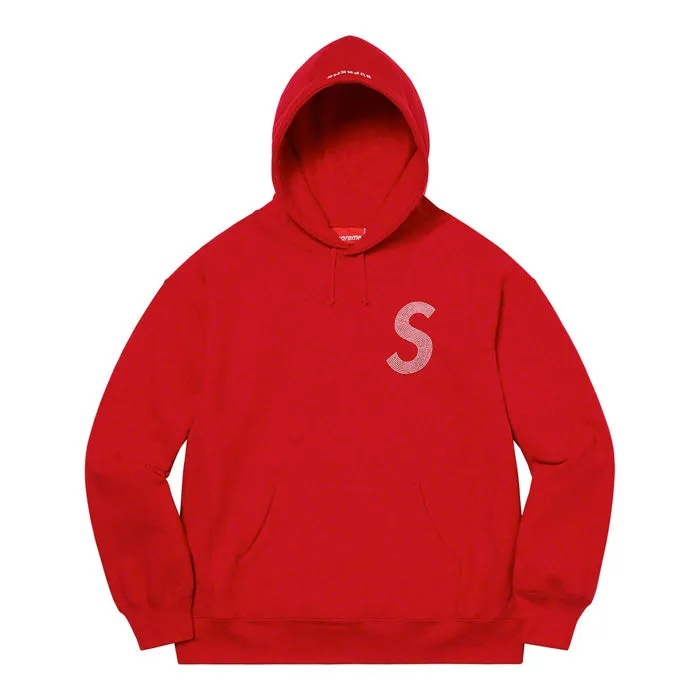 Supreme Swarovski® S Logo Hooded Sweatshirt- Red